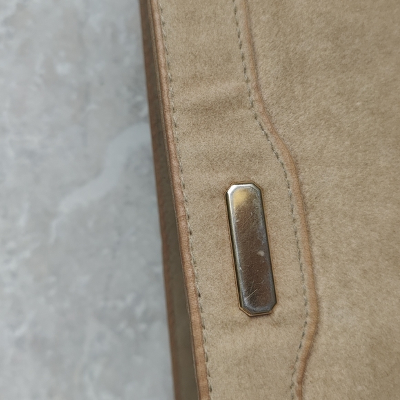 Vintage leather suede handbag - Picture 6 of 7